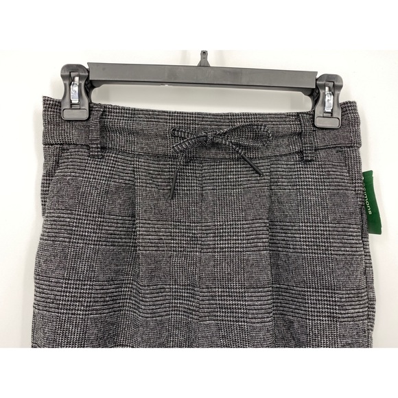 Only Gray Plaid Stretch Cropped Straight Leg Pants - Picture 3 of 7